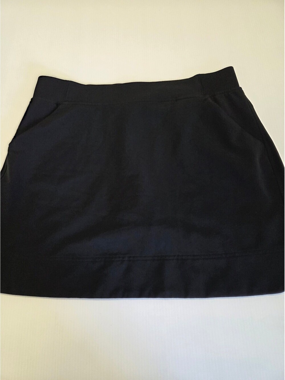 Black Athletic Skort with Built-in Shorts, Size Medium, Polyester and Spandex